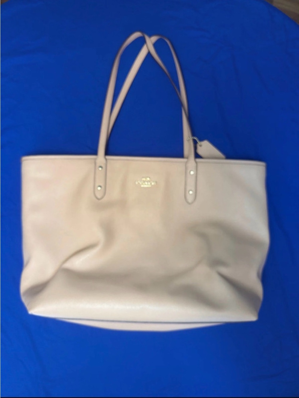 Coach Pebble Leather Tote in Pale Pink